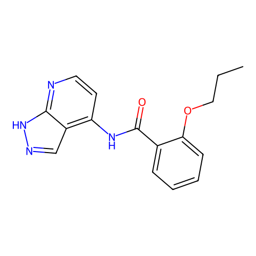 2-propoxy-N-(1H-pyrazolo[3,4-b]pyridin-4-yl)benzamide structure