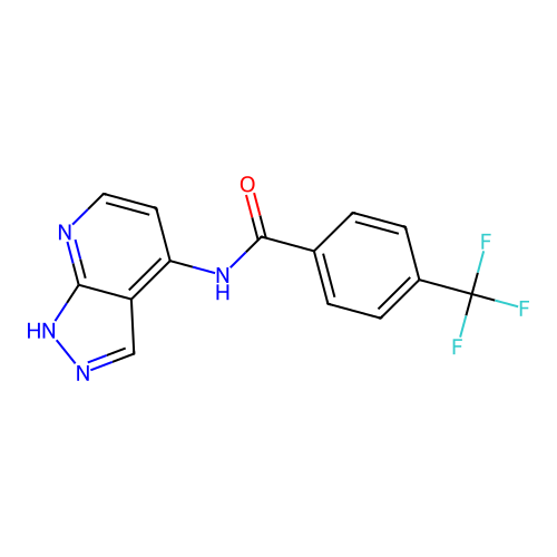 Benzamide,n-1h-pyrazolo[3,4-b]pyridin-4-yl-4-(trifluoromethyl)- structure