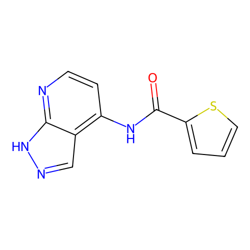 N-(1H-pyrazolo[3,4-b]pyridin-4-yl)thiophene-2-carboxamide structure