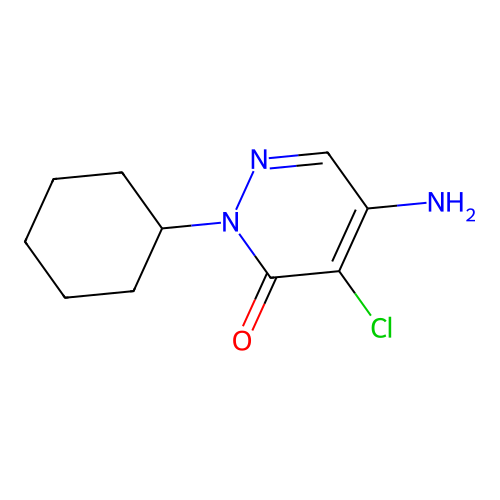 5-amino-4-chloro-2-cyclohexyl-3(2H)-pyridazinone structure