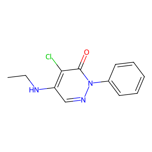 3(2H)-Pyridazinone, 4-chloro-5-(ethylamino)-2-phenyl- structure