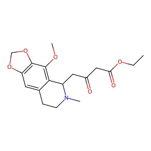ethyl 4-(4-methoxy-6-methyl-5,6,7,8-tetrahydro-[1,3]dioxolo[4,5-g]isoquinolin-5-yl)-3-oxobutanoate structure