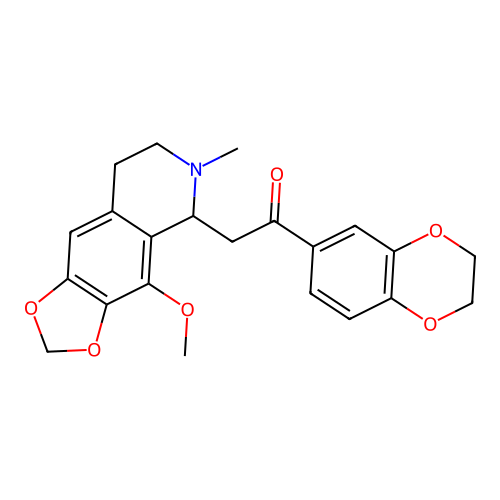 1-(2,3-dihydro-1,4-benzodioxin-6-yl)-2-(4-methoxy-6-methyl-5,6,7,8-tetrahydro[1,3]dioxolo[4,5-g]isoquinolin-5-yl)ethanone structure