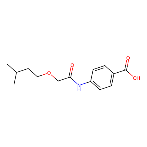 4-{[(3-Methylbutoxy)acetyl]amino}benzoic acid structure