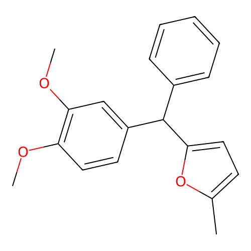 2-[(3,4-Dimethoxyphenyl)-phenylmethyl]-5-methylfuran structure