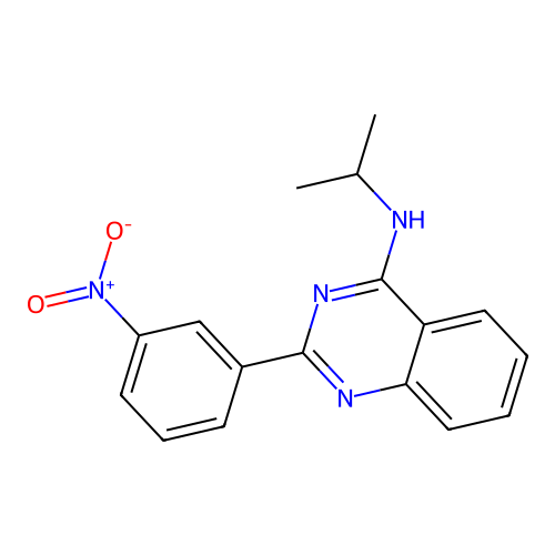 2-(3-nitrophenyl)-N-(propan-2-yl)quinazolin-4-amine structure