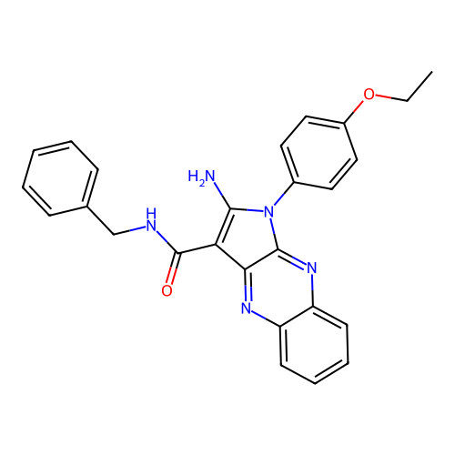 2-amino-N-benzyl-1-(4-ethoxyphenyl)-1H-pyrrolo[2,3-b]quinoxaline-3-carboxamide structure