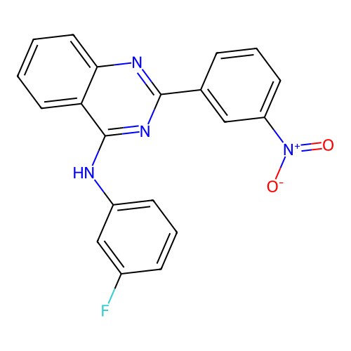 N-(3-fluorophenyl)-2-(3-nitrophenyl)quinazolin-4-amine structure