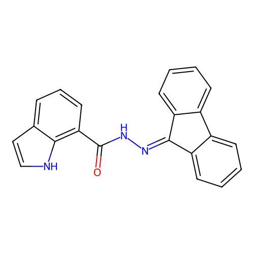 N'-(9H-fluoren-9-ylidene)-1H-indole-7-carbohydrazide structure