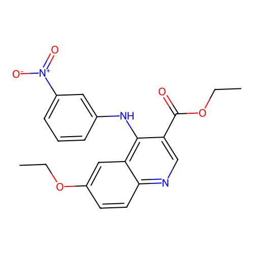 Ethyl 6-ethoxy-4-[(3-nitrophenyl)amino]quinoline-3-carboxylate structure