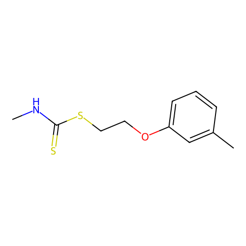 2-(3-Methylphenoxy)ethyl methylcarbamodithioate structure