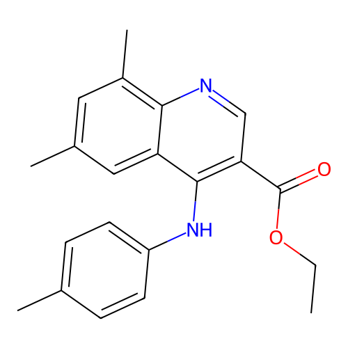 Ethyl 6,8-dimethyl-4-[(4-methylphenyl)amino]quinoline-3-carboxylate structure