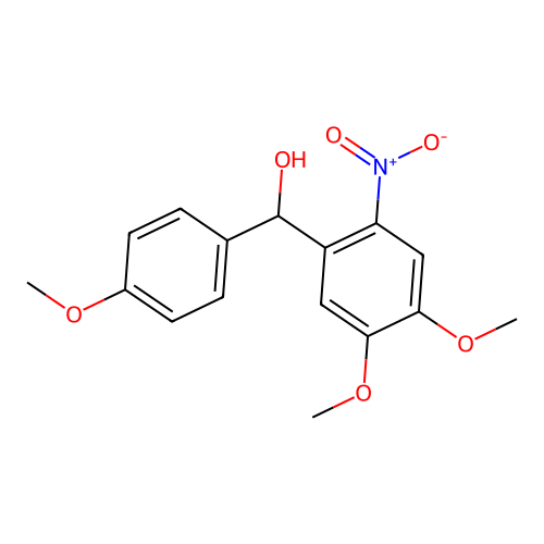 (4,5-Dimethoxy-2-nitrophenyl)(4-methoxyphenyl)methanol structure