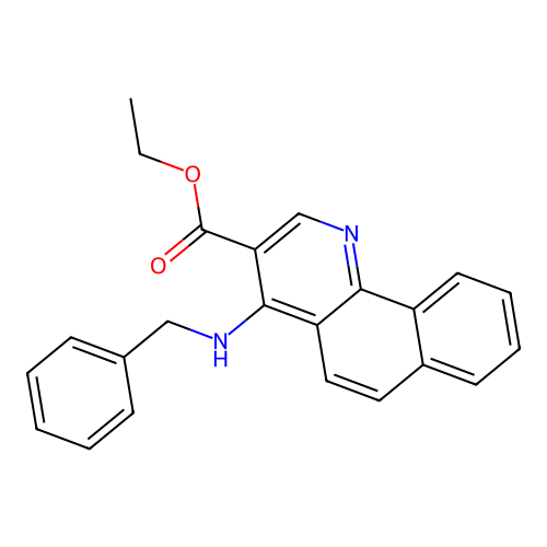 Ethyl 4-(benzylamino)benzo[h]quinoline-3-carboxylate structure