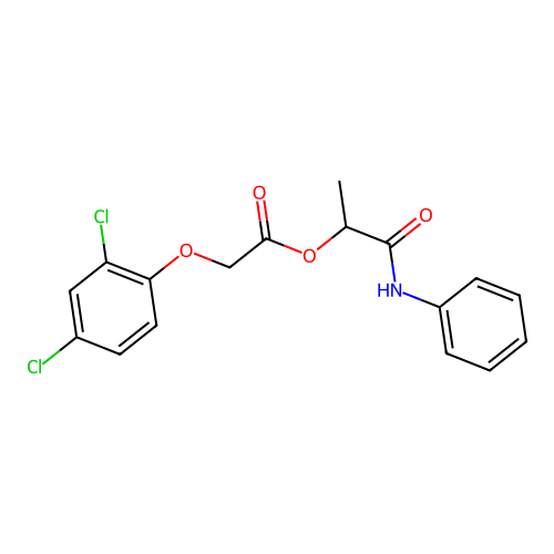 1-Oxo-1-(phenylamino)propan-2-yl (2,4-dichlorophenoxy)acetate structure