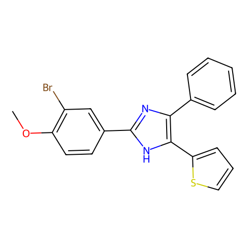2-(3-bromo-4-methoxyphenyl)-5-phenyl-4-(thiophen-2-yl)-1H-imidazole structure