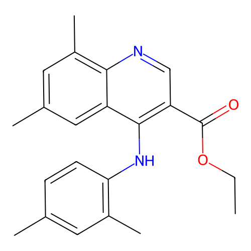 Ethyl 4-[(2,4-dimethylphenyl)amino]-6,8-dimethylquinoline-3-carboxylate structure
