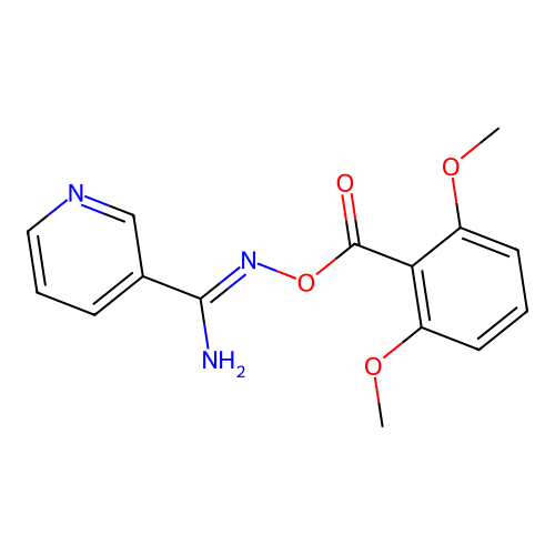 N'-[(2,6-dimethoxybenzoyl)oxy]-3-pyridinecarboximidamide structure