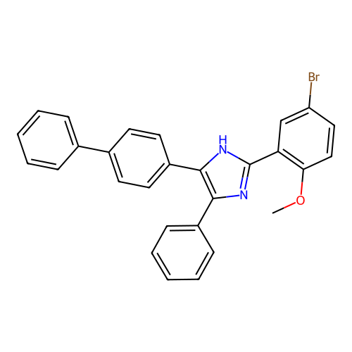 5-(biphenyl-4-yl)-2-(5-bromo-2-methoxyphenyl)-4-phenyl-1H-imidazole structure