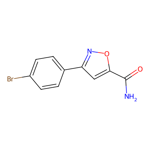 3-(4-Bromophenyl)-1,2-oxazole-5-carboxamide structure