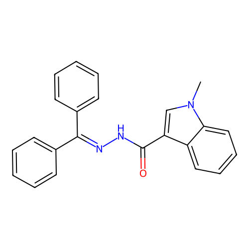 N'-(diphenylmethylidene)-1-methyl-1H-indole-3-carbohydrazide structure