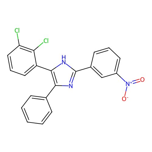 4-(2,3-dichlorophenyl)-2-(3-nitrophenyl)-5-phenyl-1H-imidazole structure