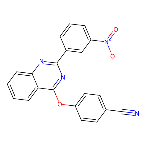 4-((2-(3-Nitrophenyl)quinazolin-4-yl)oxy)benzonitrile structure