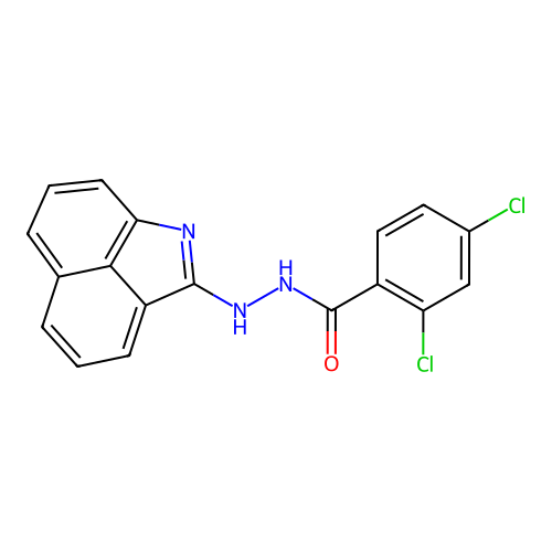 N'-(benzo[cd]indol-2-yl)-2,4-dichlorobenzohydrazide structure