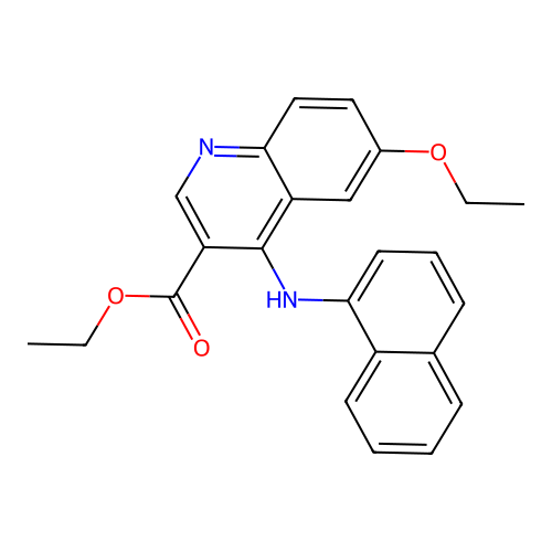 Ethyl 6-ethoxy-4-(naphthalen-1-ylamino)quinoline-3-carboxylate structure