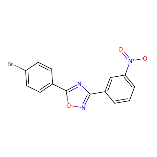 5-(4-Bromophenyl)-3-(3-nitrophenyl)-1,2,4-oxadiazole structure