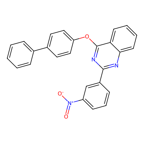 4-(Biphenyl-4-yloxy)-2-(3-nitrophenyl)quinazoline structure