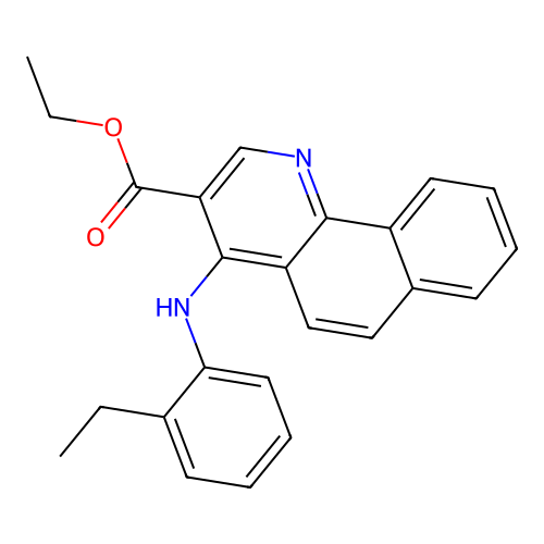 Ethyl 4-[(2-ethylphenyl)amino]benzo[h]quinoline-3-carboxylate structure