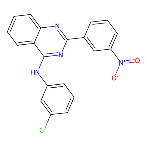 N-(3-chlorophenyl)-2-(3-nitrophenyl)quinazolin-4-amine structure