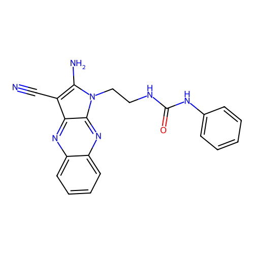 1-[2-(2-Amino-3-cyano-1-pyrrolo[3,2-b]quinoxalinyl)ethyl]-3-phenylurea structure