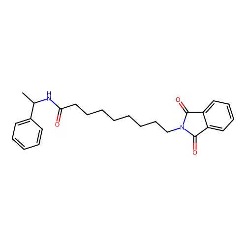 9-(1,3-dioxo-1,3-dihydro-2H-isoindol-2-yl)-N-(1-phenylethyl)nonanamide structure