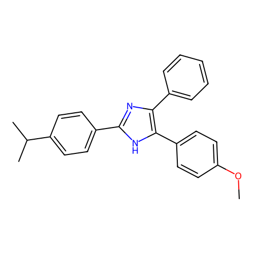 5-(4-methoxyphenyl)-4-phenyl-2-[4-(propan-2-yl)phenyl]-1H-imidazole structure