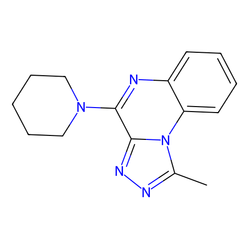 1-Methyl-4-(piperidin-1-yl)[1,2,4]triazolo[4,3-a]quinoxaline structure