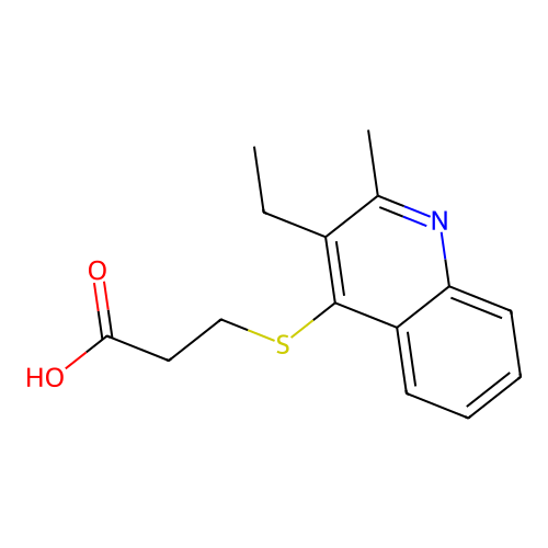 3-(3-乙基-2-甲基-4-喹啉基硫基)丙酸 structure
