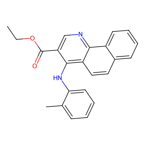 Ethyl 4-[(2-methylphenyl)amino]benzo[h]quinoline-3-carboxylate structure