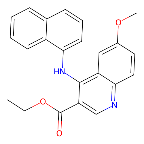 Ethyl 6-methoxy-4-(naphthalen-1-ylamino)quinoline-3-carboxylate structure