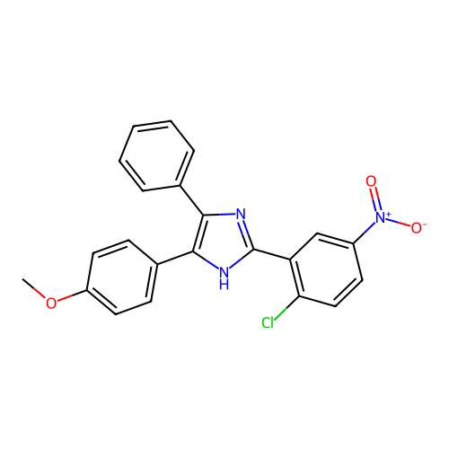 2-(2-chloro-5-nitrophenyl)-4-(4-methoxyphenyl)-5-phenyl-1H-imidazole structure