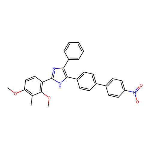 2-(2,4-dimethoxy-3-methylphenyl)-4-(4'-nitrobiphenyl-4-yl)-5-phenyl-1H-imidazole structure