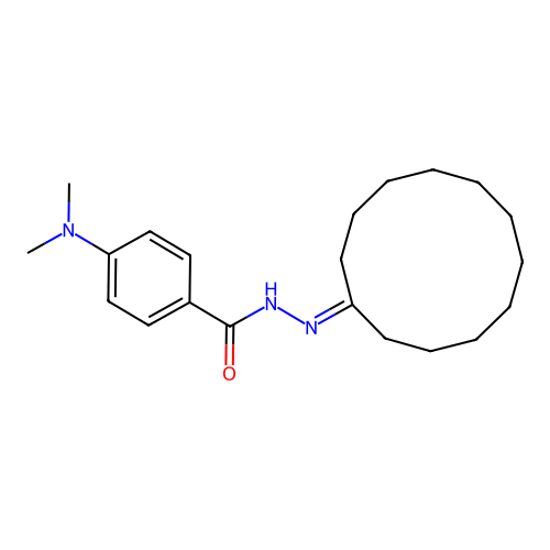 N'-cyclododecylidene-4-(dimethylamino)benzohydrazide structure