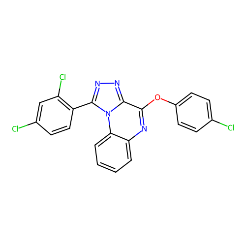 4-(4-Chlorophenoxy)-1-(2,4-dichlorophenyl)-[1,2,4]triazolo[4,3-a]quinoxaline structure