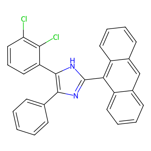 2-(anthracen-9-yl)-5-(2,3-dichlorophenyl)-4-phenyl-1H-imidazole structure