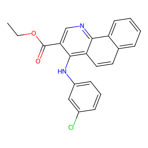 Ethyl 4-[(3-chlorophenyl)amino]benzo[h]quinoline-3-carboxylate structure