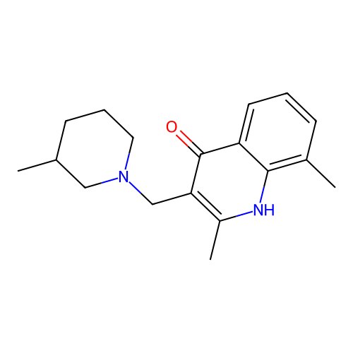 2,8-Dimethyl-3-[(3-methylpiperidyl)methyl]quinolin-4-ol structure