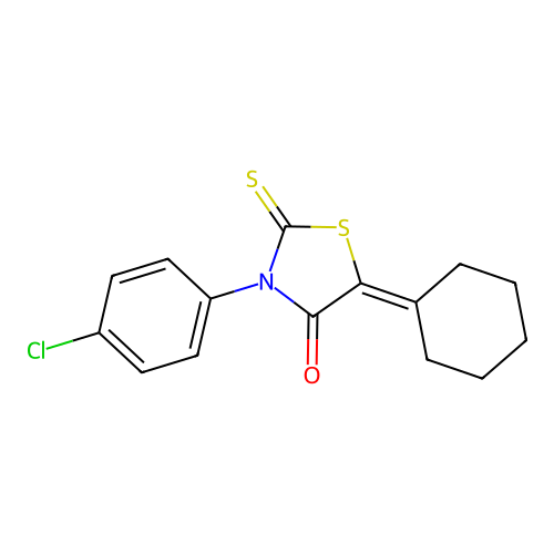 3-(4-Chlorophenyl)-5-cyclohexylidene-2-thioxo-1,3-thiazolidin-4-one structure