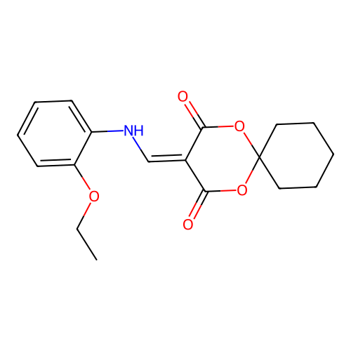 3-{[(2-Ethoxyphenyl)amino]methylidene}-1,5-dioxaspiro[5.5]undecane-2,4-dione structure