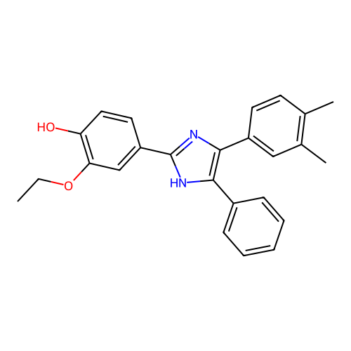 4-(4-(3,4-dimethylphenyl)-5-phenyl-1H-imidazol-2-yl)-2-ethoxyphenol structure